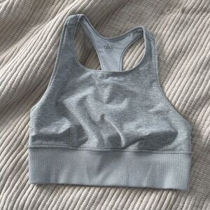 ALO Yoga Light Gray Sports Bra
